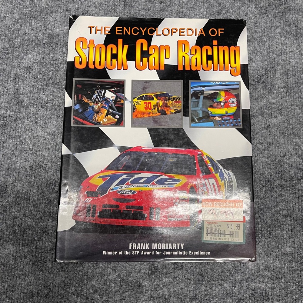 The Encyclopedia of Stock Car Racing Frank Moriarty Hardcover 1998 NASCAR Book
